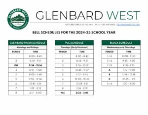 Glenbard West Bell Schedules   24 25 SY Page 1